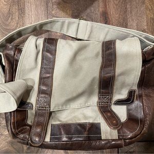 Leather/Canvas Messenger Bag
